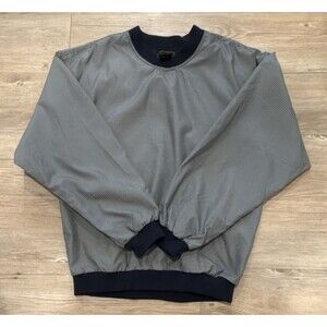 Vintage Affinity Men's Houndstooth Pullover Golf Windbreaker Jacket Medium FLAW